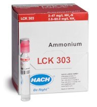 Кюветный тест Hach LCK303 для определения аммония 2.0-47.0 мг/л NH<sub>4-</sub>N