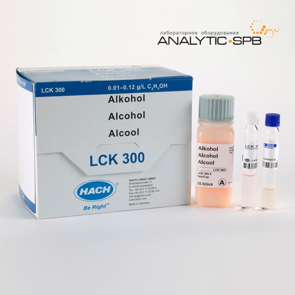 Кюветный тест Hach LCK300 для определения алкоголя 0.01-0.12 г/л